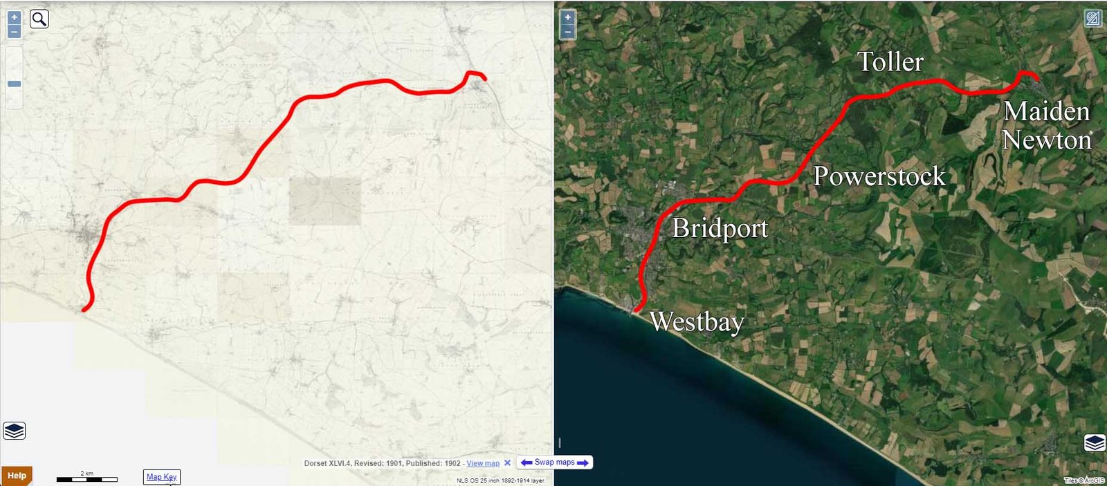 Maiden Newton to Bridport Railway