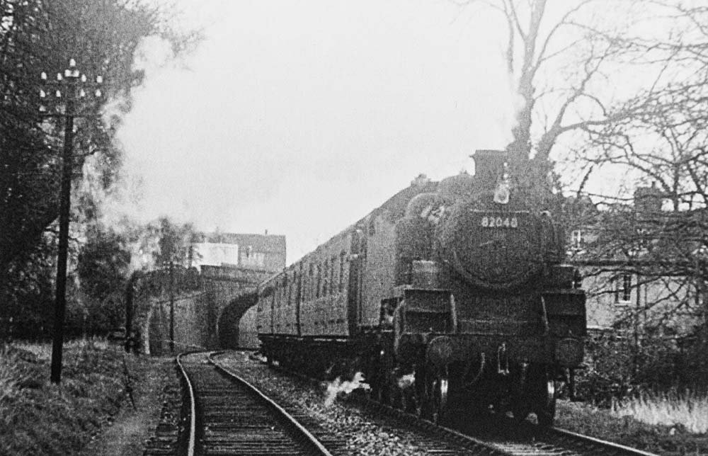 A train leaving Hendford Station, heading through Nine Springs towards Pen Mill