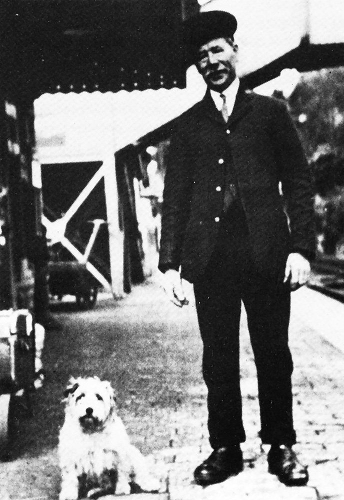 Yelverton Station staff and his dog