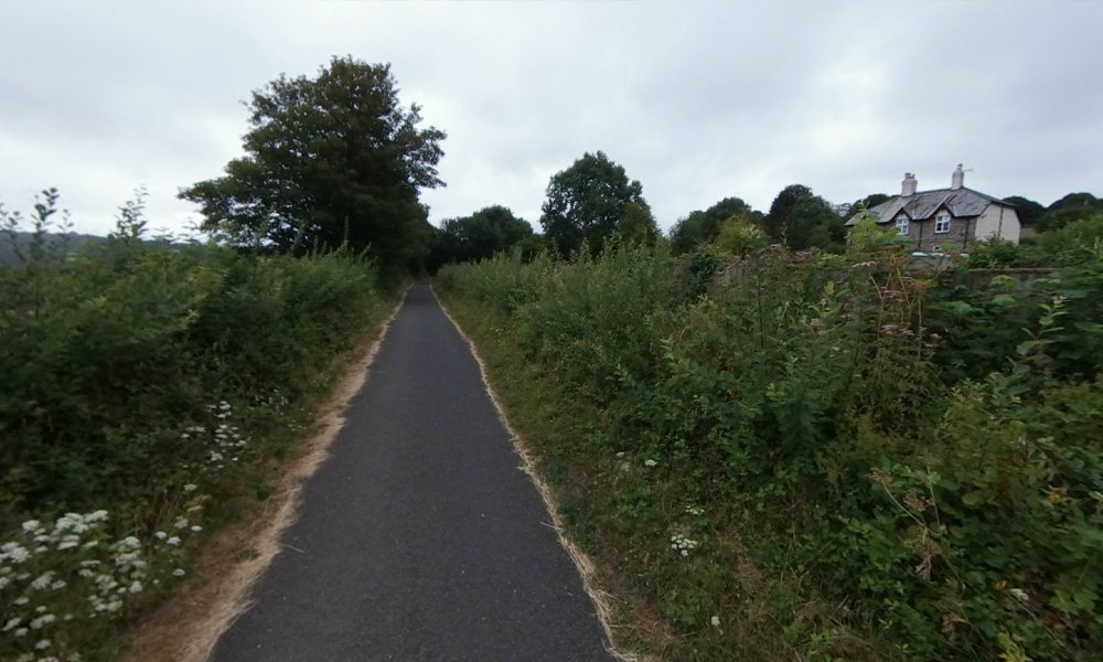 Bickleigh Railway Station today, on the walkway where the track used to be. 