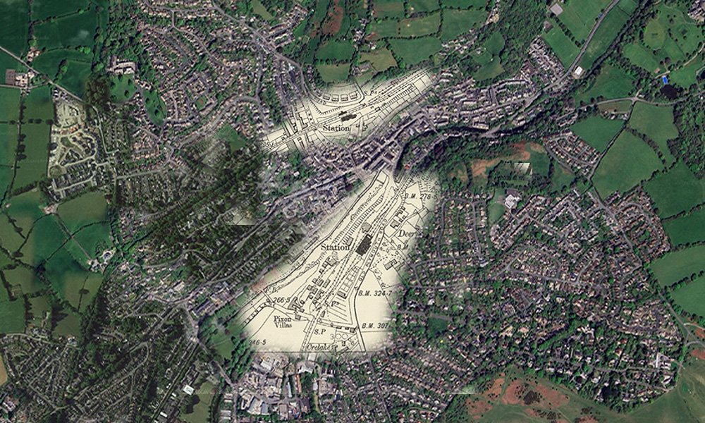 Tavistock South Station, then and now. 